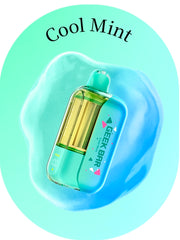 Geek Bar CLR 50k disposable vape; Cool Mint flavor, clear body with green-tinted window.
