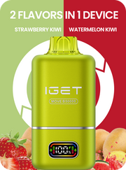 Green IGET MOVE B50000 vape device with pod top and small LED screen