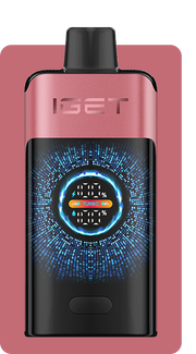Pod device, dusty red body with centered LED-style display and TURBO label
