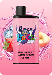 IGET Bar Pro 10K disposable vape with Strawberry White Peach Ice Mist flavor label.