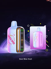Geek Bar Pulse 2 vape device, light blue body with pink top and rainbow side stripe