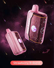 Pink disposable vape pod with dark mouthpiece, with a second lighter-pink pod