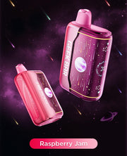 Pink disposable vape pod with dark mouthpiece, with a second pink pod shown