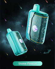 Teal disposable vape pod with dark mouthpiece, with a second teal pod shown