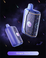 Purple disposable vape pod with dark mouthpiece, with a second purple pod