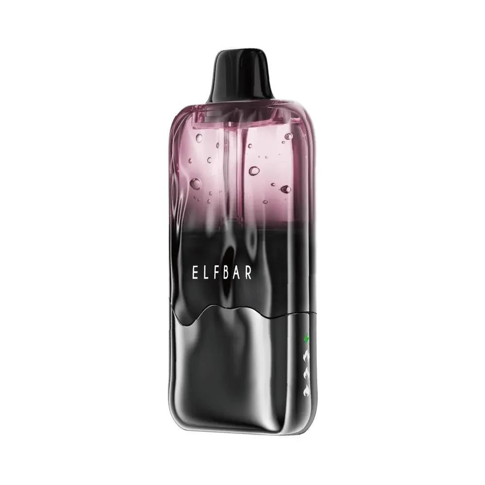 Elfbar Duke 30K disposable vape device, pink translucent body with black mouthpiece