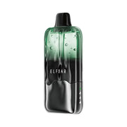 Elfbar Duke 30K disposable vape device, green translucent body with black mouthpiece