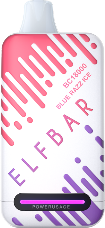 ELF BAR BC18000 disposable vape in pink with Blackberry Cranberry flavor label
