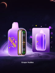 Geek Bar Pulse 2 vape device, violet-purple body with rainbow side stripe and LED screen