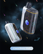 Gray disposable vape pod with dark mouthpiece, two units shown from side angles