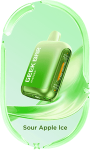 Meloso Max 2 vape device in lime green, Sour Apple Ice flavor