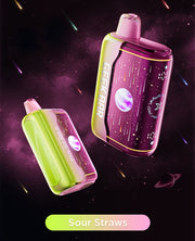 Green disposable vape pod with dark mouthpiece, plus a second green pod