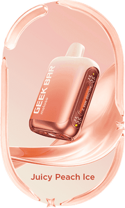 Meloso Max 2 vape device in peach, Juicy Peach Ice flavor