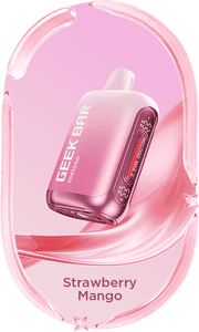 Meloso Max 2 Strawberry Mango device, pink pod-style body with side display panel