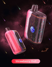 Pink disposable vape pod with dark mouthpiece, plus matching second pod shown