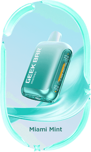 Meloso Max 2 vape device in teal, Miami Mint flavor