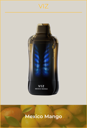 VIZ 55K puffs device with blue light, dark body; Mexico Mango flavor