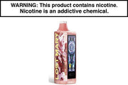 Disposable vape pod device, red body with vertical window and mouthpiece