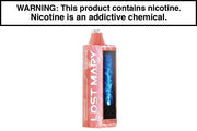 Disposable vape pod device, pink body with vertical window and mouthpiece